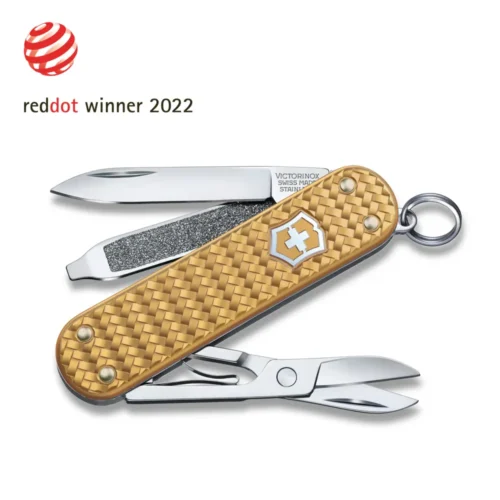 Victorinox Classic SD Precious Alox, 58 mm, Brass Gold, 0.6221.408G – Ansicht 1