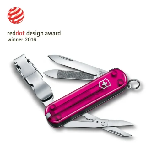 Victorinox Nail Clip 580, 65 mm, pink transparent, 0.6463.T5 – Ansicht 1
