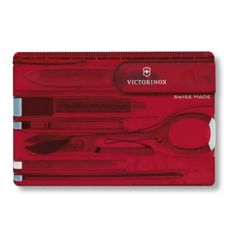 Victorinox Swiss Card Classic, rot transparent, 0.7100.T – Ansicht 1
