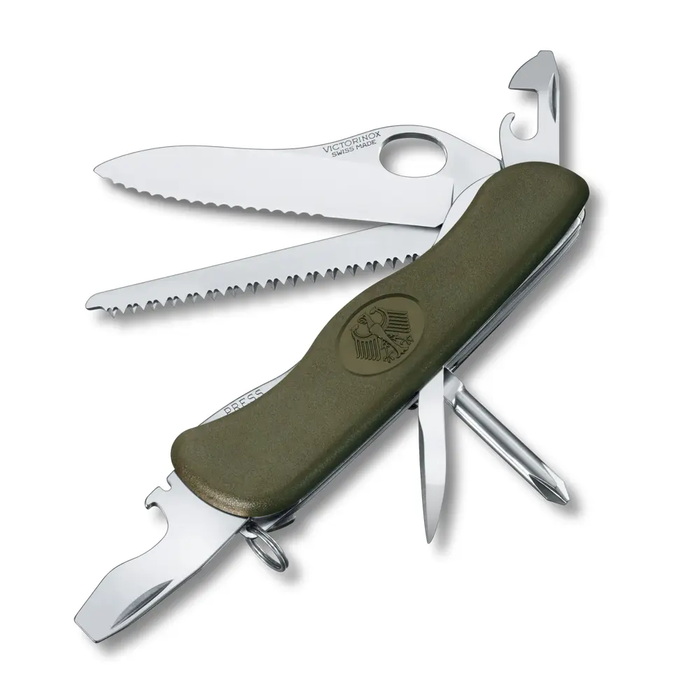 Victorinox Taschenmesser Einhandöffnung, 111 mm, grün, 0.8461.MW4DE – Ansicht 1