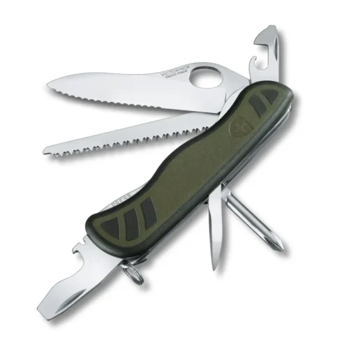 Victorinox Schweizer Soldatenmesser 08, 111 mm, grün/schwarz, Blister, 0.8461.MWCHB1 – Ansicht 1