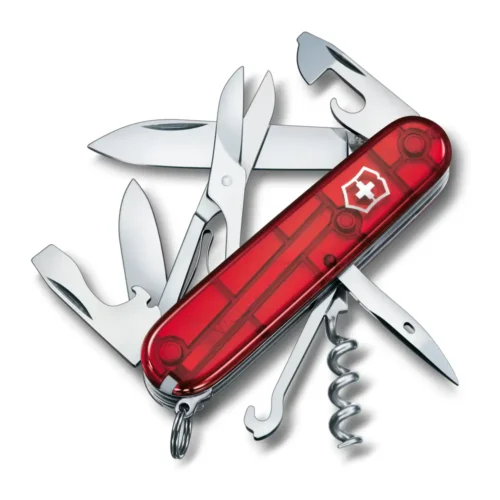 Victorinox Climber, 91 mm, rot transparent, 1.3703.T – Ansicht 1