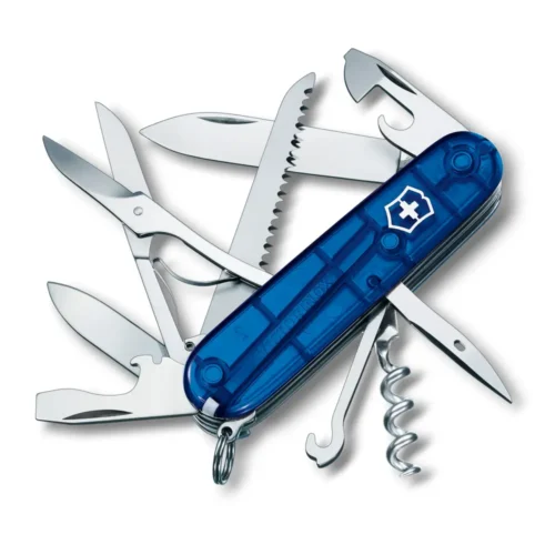 Victorinox Huntsman, 91 mm, blau transparent, Blister, 1.3713.T2B1 – Ansicht 1