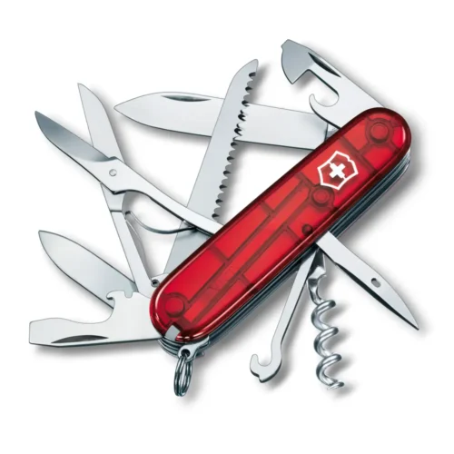 Victorinox Huntsman, 91 mm, rot transparent, 1.3713.T – Ansicht 1