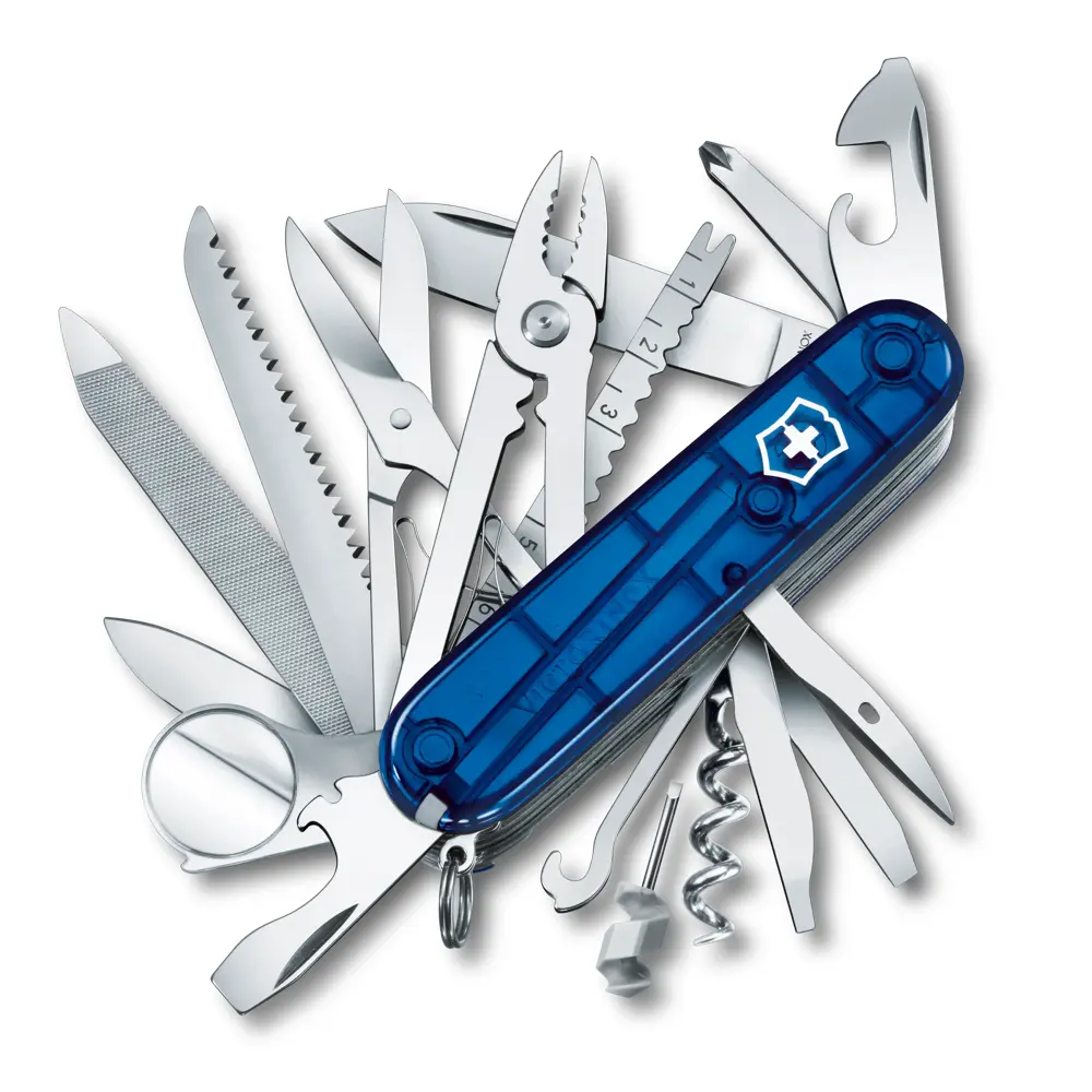 Victorinox Swiss Champ, 91 mm, blau transparent, 1.6795.T2 – Ansicht 1