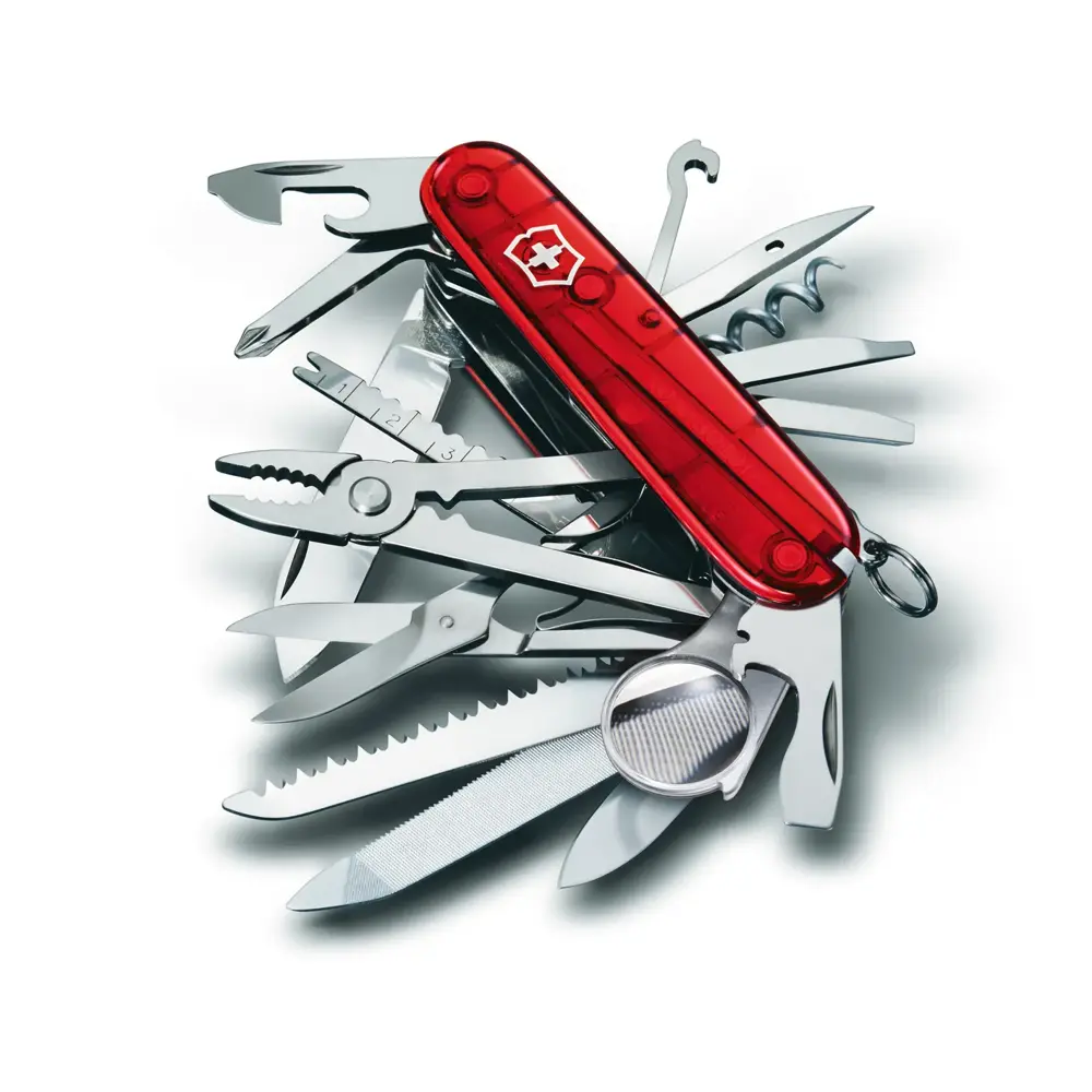 Victorinox Swiss Champ, 91 mm, rot transparent, 1.6795.T – Ansicht 2