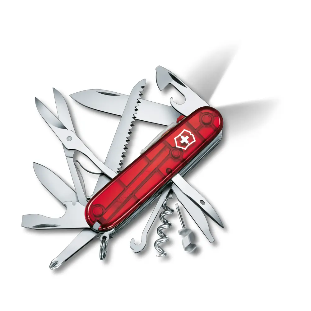 Victorinox Huntsman Lite, 91 mm, rot transparent, 1.7915.T – Ansicht 1
