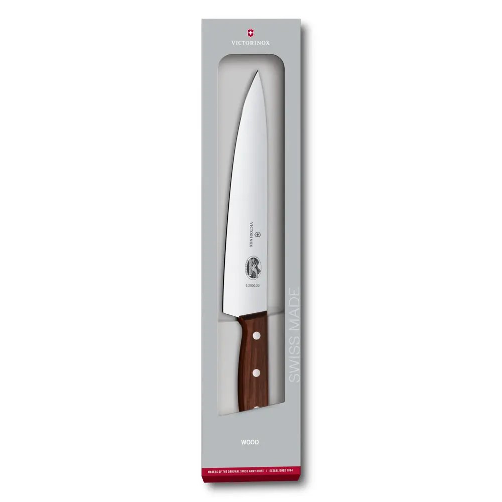 Victorinox Wood, Kochmesser, 22cm, gerade, mod. Ahorn, G, 5.2000.22G – Ansicht 2