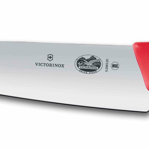 Victorinox Fibrox, Kochmesser, 20cm, gerade, rot, Blister, 5.2061.20B – Ansicht 1