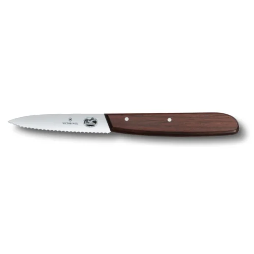 Victorinox Wood, Gemüsemesser, 8 cm, Wellen, mod. Kiefer, 5.3030.RAD – Ansicht 1