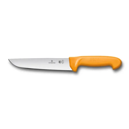 Victorinox Swibo, Schlachtmesser, 18cm, gerade, orange, SB-Hülle, 5.8421.18 – Ansicht 1