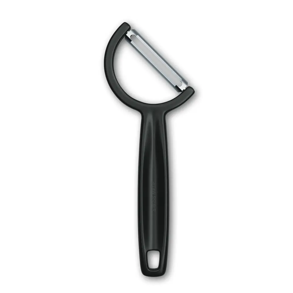 Victorinox Rho Sparschäler, gerade, einschneidig, schwarz, 6.0950.3 – Ansicht 2