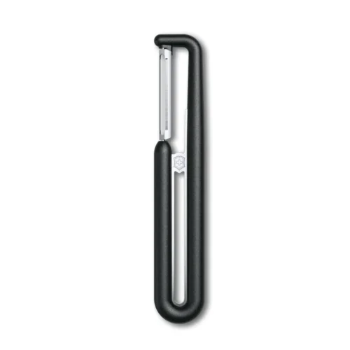 Victorinox Nova-I Sparschäler, gerade, zweischneidig, schwarz, G, 6.0972.3 – Ansicht 1
