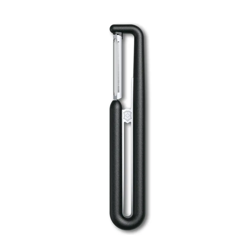 Victorinox Nova-I Sparschäler, gerade, zweischneidig, schwarz, G, 6.0972.3 – Ansicht 1