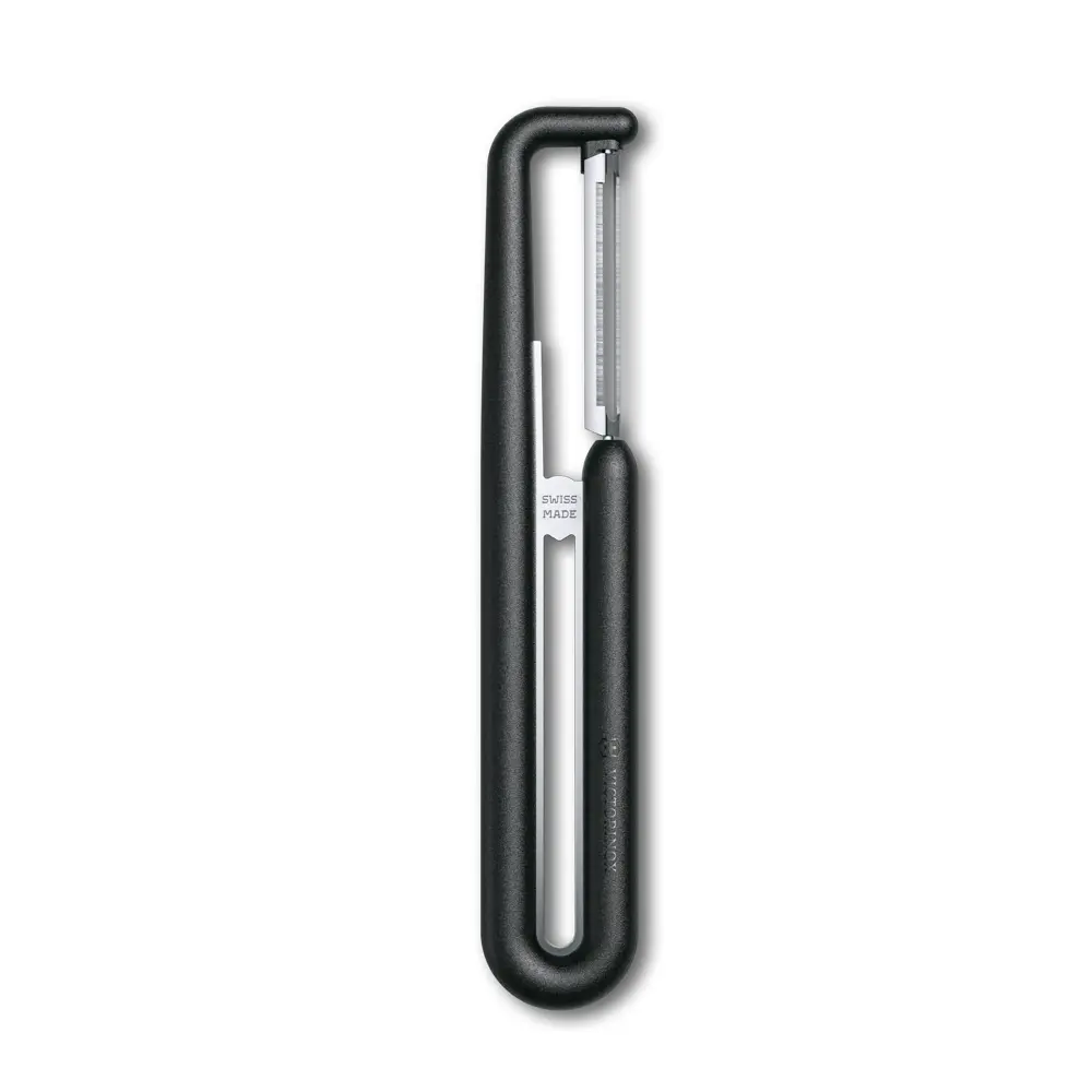 Victorinox Nova-I Sparschäler, gerade, zweischneidig, schwarz, G, 6.0972.3 – Ansicht 2