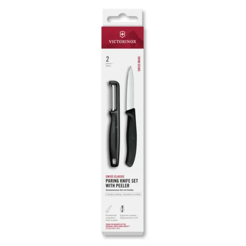 Victorinox Swiss Classic, Gemüsemesser mit I-Schäler, 2tlg, schwarz, Box, 6.7113.21 – Ansicht 1