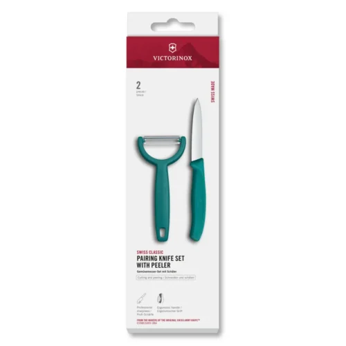Victorinox Swiss Classic, Gemüsemesser mit Y-Schäler, 2tlg, grün, Box, 6.7114.22C1 – Ansicht 1