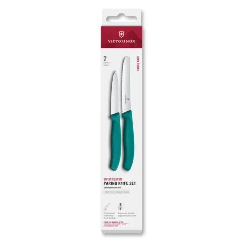 Victorinox Swiss Classic, Gemüsemesser Set, 2tlg, gerade/Wellen, grün, Box, 6.7114.2C1 – Ansicht 1