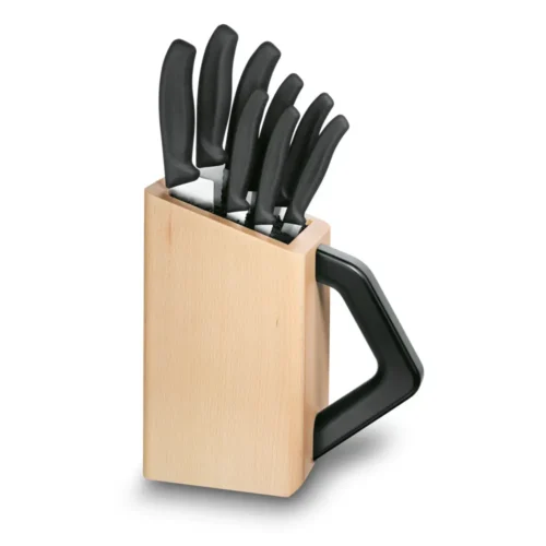 Victorinox Classic, Messerblock, Buchenholz, 9tlg, schwarz, 6.7173.8 – Ansicht 1