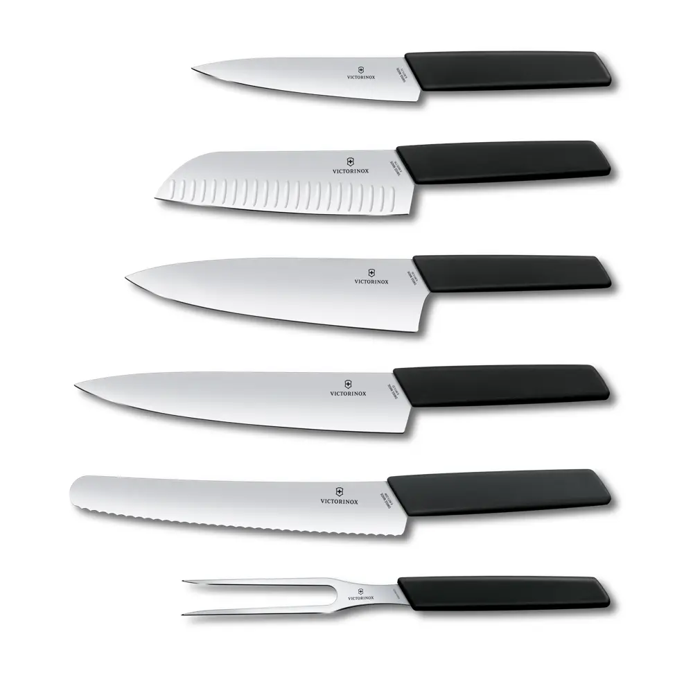 Victorinox Modern, Messerblock, Buchenholz schwarz, 7tlg, schwarz, 6.7186.63 – Ansicht 3
