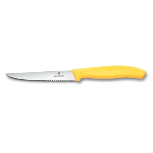Victorinox Swiss Classic, Steak & Pizzamesser, 11cm, Wellen, gelb, 6.7238.C1 – Ansicht 1