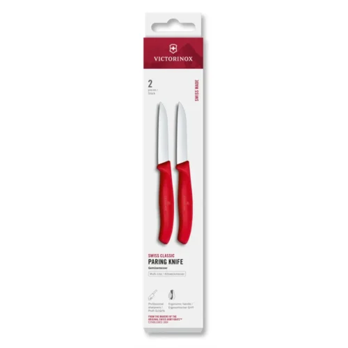 Victorinox Swiss Classic, Gemüsemesser, 2tlg, 8cm, gerade, rot, Box, 6.7401.2C1 – Ansicht 1