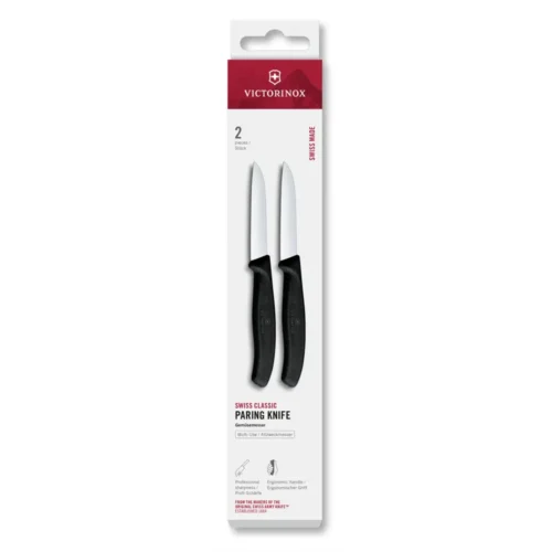 Victorinox Swiss Classic, Gemüsemesser, 2tlg, 8cm, gerade, schwarz, Box, 6.7403.2 – Ansicht 1