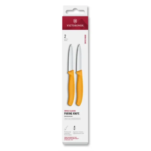 Victorinox Swiss Classic, Gemüsemesser, 2tlg,8cm,gerade,Mittelspitz,gelb,Box, 6.7608.2C1 – Ansicht 1