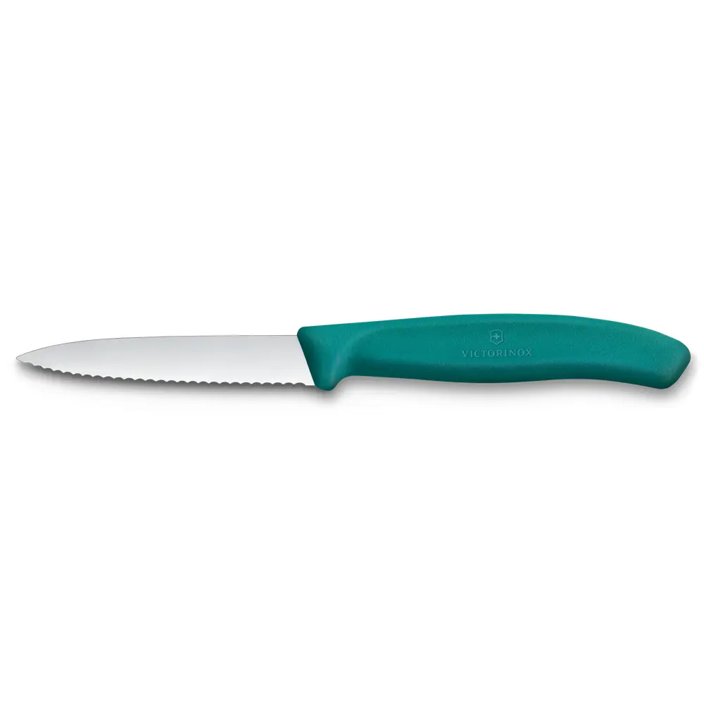 Victorinox Swiss Classic, Gemüsemesser, 8cm, Wellen, Mittelspitz, grün, 6.7634.C1 – Ansicht 1