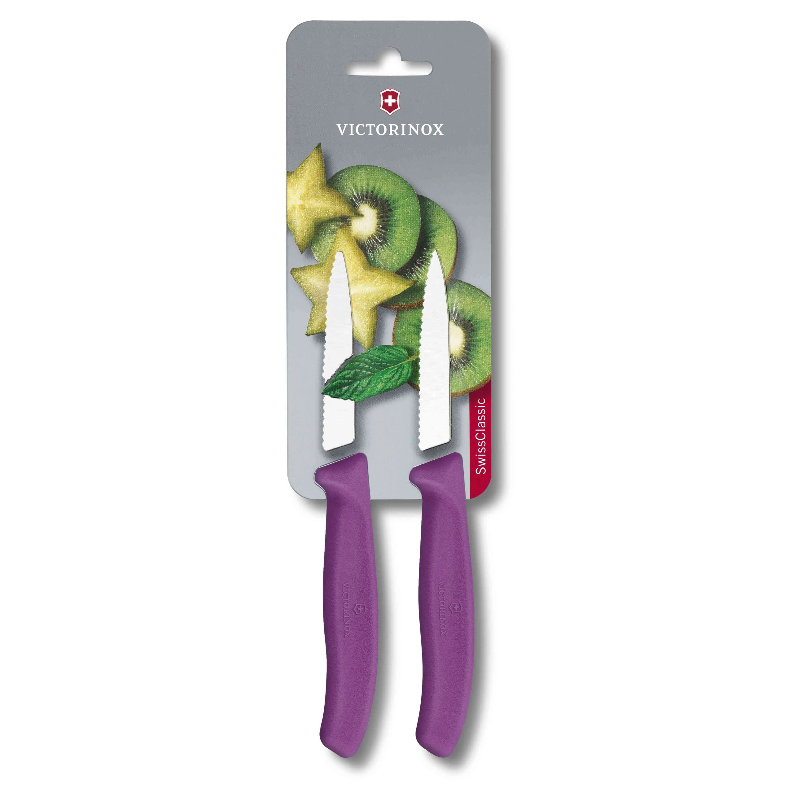 Victorinox Swiss Classic,Gemüsemesser,2Stk,8cm,Wellenschliff,spitz,violett,B, 6.7635.2C1B – Ansicht 1