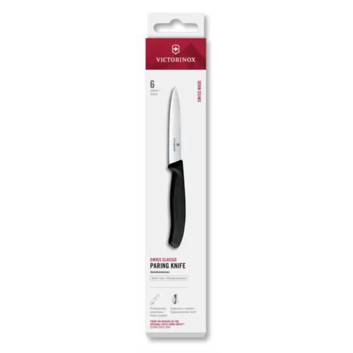 Victorinox Swiss Classic, Gemüsemesser, 6tlg,10cm,gerad,Mittelspitz,schwarz, 6.7703.6 – Ansicht 1