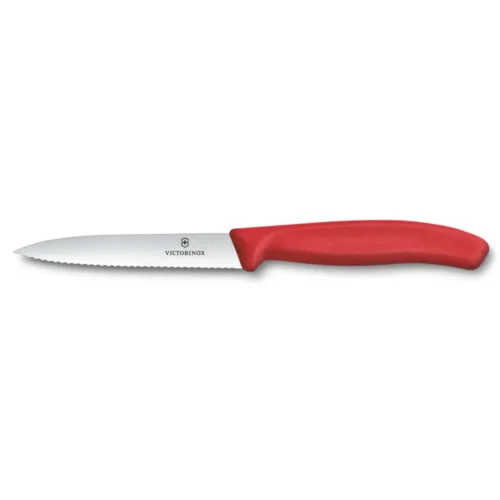 Victorinox Swiss Classic, Gemüsemesser, 10cm, Wellen, Mittelspitz, rot, 6.7731.C1 – Ansicht 1