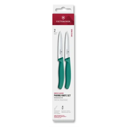 Victorinox Swiss Classic, Gemüsem. Set, 2tlg, 10cm, gerade/Wellen, grün, Box, 6.7794.2C1 – Ansicht 1