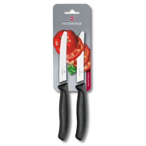 Victorinox Swiss Classic, Tomaten- & Tafelmesser, 2 Stück, Wellenschl., 6.7833.2B – Ansicht 1