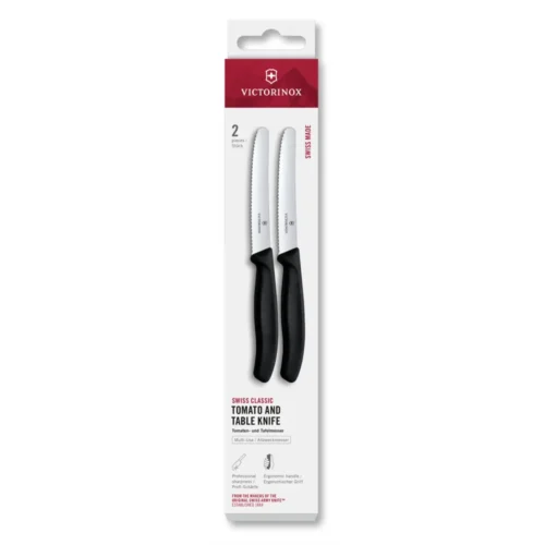 Victorinox Swiss Classic, Tomaten & Tafelmesser,2tlg,11cm,Wellen,schwarz,Box, 6.7833.2 – Ansicht 1