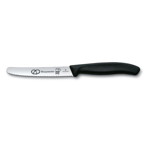Victorinox Swiss Classic, Tomaten und Tafelmesser, 11cm, Wellen, schwarz, 6.7833.E1 – Ansicht 1