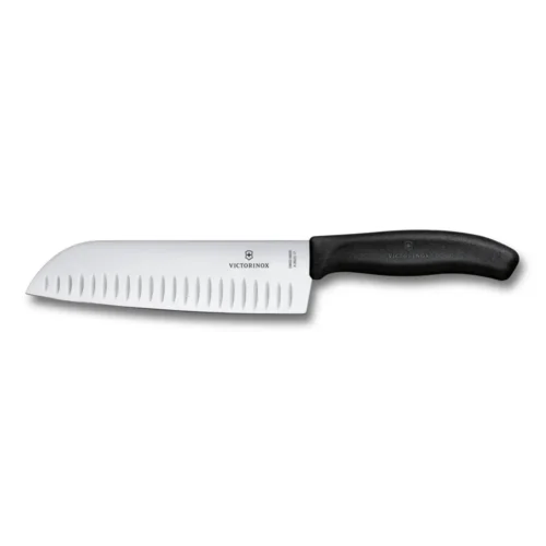 Victorinox Swiss Classic, Santokumesser, 17cm, gerade,Kullen,schwarz,B, 6.8523.17B – Ansicht 1