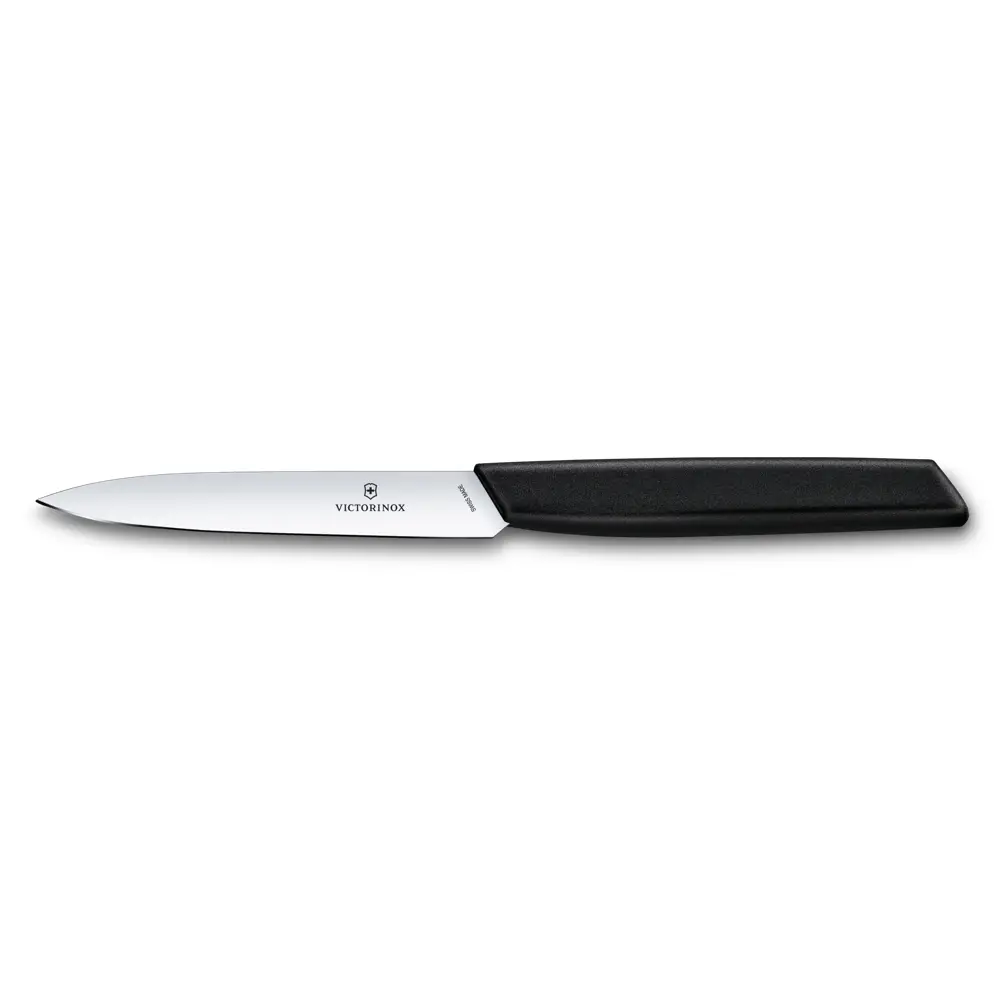 Victorinox Swiss Modern, Gemüsemesser, 10cm, gerade, schwarz, 6.9003.10 – Ansicht 1