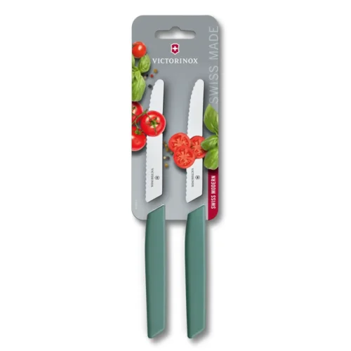 Victorinox Swiss Modern, Tomaten- & Tafelmesser, 2 Stück, 11 cm, Wellenschl., 6.9006.11W43B – Ansicht 1