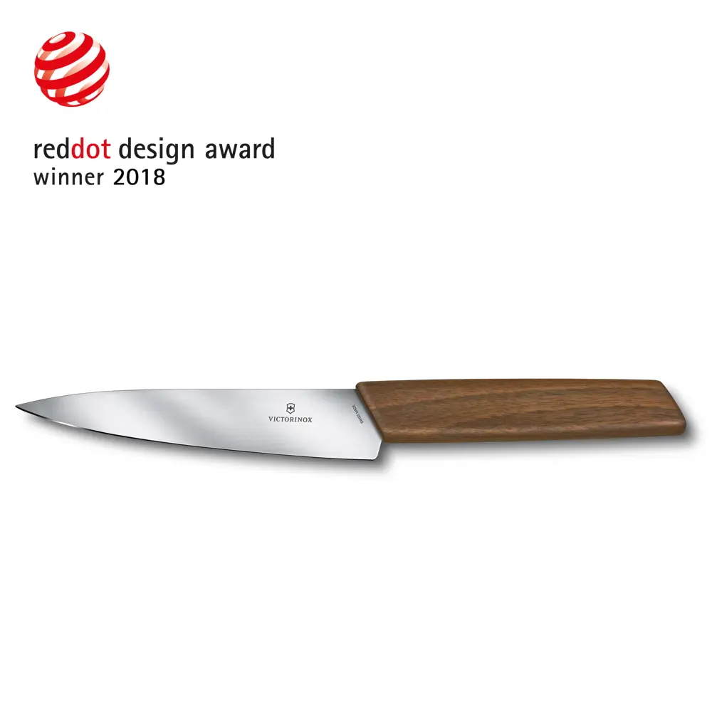 Victorinox Swiss Modern, Kochmesser, 15cm, gerade, Nussbaum, G, 6.9010.15G – Ansicht 1