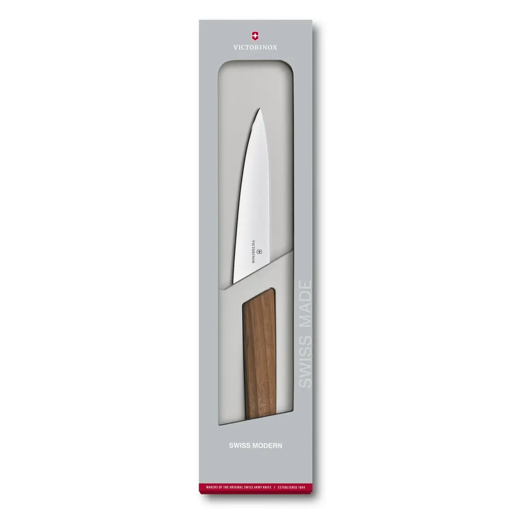 Victorinox Swiss Modern, Kochmesser, 15cm, gerade, Nussbaum, G, 6.9010.15G – Ansicht 2