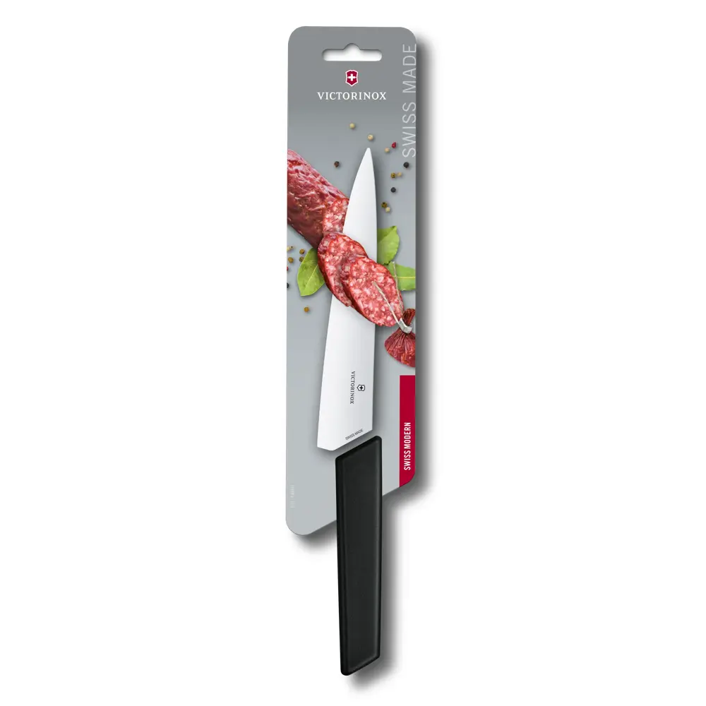 Victorinox Swiss Modern, Kochmesser, 19cm, gerade, schwarz, B, 6.9013.19B – Ansicht 2