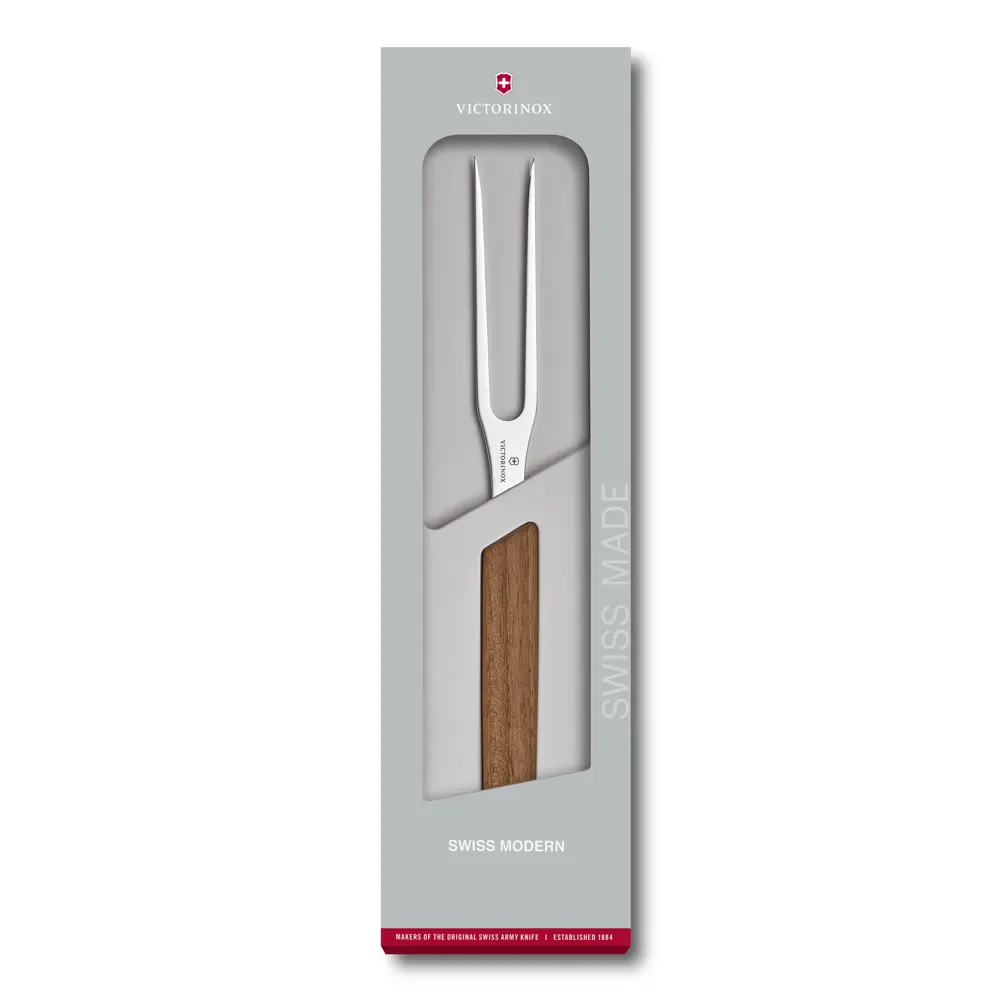 Victorinox Swiss Modern, Tranchiergabel, 15cm, Nussbaum, G, 6.9030.15G – Ansicht 2