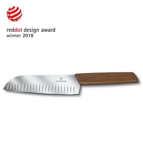 Victorinox Swiss Modern, Santokumesser, 17cm,gerade,Kullen,Nussbaum,G, 6.9050.17KG – Ansicht 1