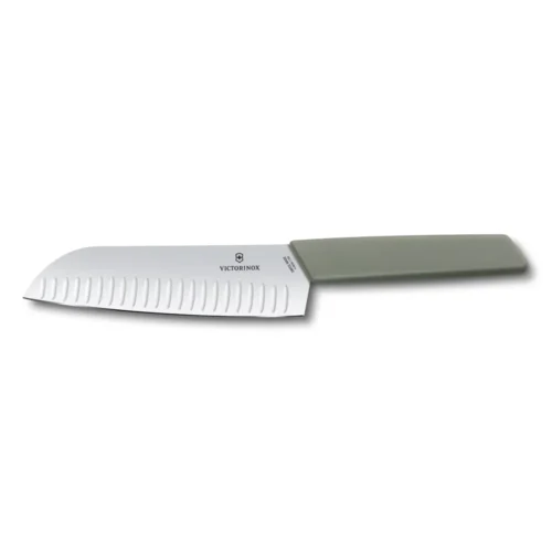 Victorinox Swiss Modern, Santokumesser, 17cm, gerade, Kullen,olive,B, 6.9056.17K6B – Ansicht 1