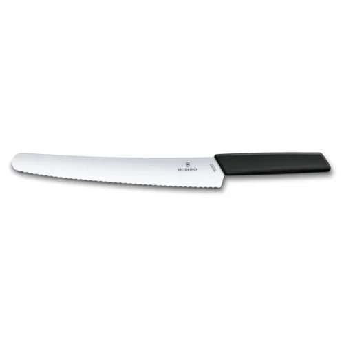 Victorinox Swiss Modern, Brot- und Konditormesser, 26cm, Wellen, schwarz, B, 6.9073.26WB – Ansicht 1