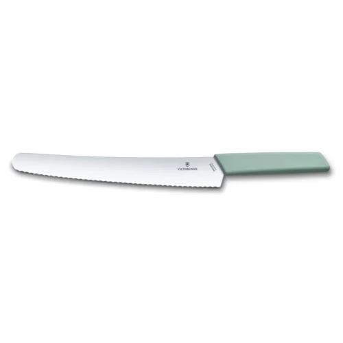 Victorinox Swiss Modern, Brot- und Konditormesser, 26cm, Wellen, aqua, B, 6.9076.26W44B – Ansicht 1
