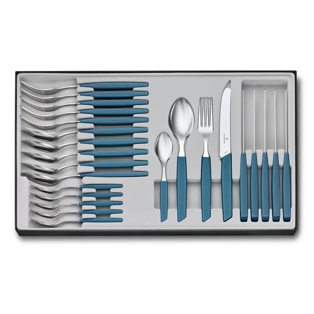 Victorinox Modern, Besteckset(Tomatenmesser),24tlg,11cm,Wellen,cornfl., 6.9096.11W2.24 – Ansicht 1