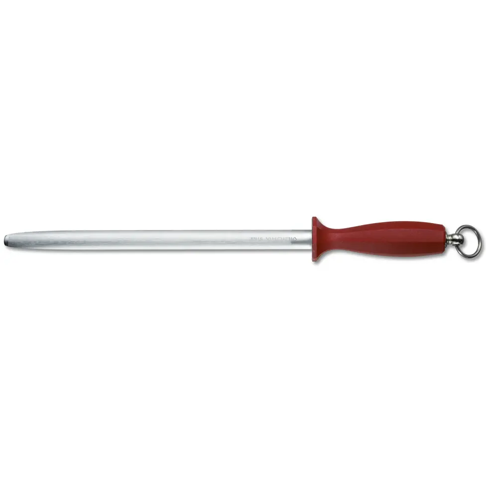 Victorinox Metzgerstahl, 30cm, Mikrofeinzug, oval, rot, 7.8623 – Ansicht 1